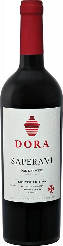Вино Асканели Дора Саперави Квеври (Askaneli Dora) красное сухое 0,75л Крепость 13%