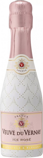 Вино игристое Вев де Вернэ Айс Розе (Veuve du Vernay) розовое полусладкое 200мл Крепость 11% 