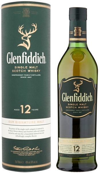 Виски Гленфиддик (Glenfiddich) 12 лет 0,7л Крепость 40% в тубе