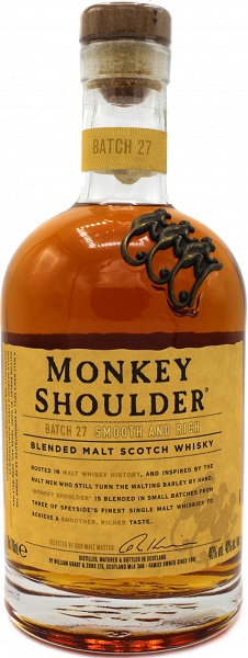 Виски Манки Шоулдер 3 года (Monkey Shoulder 3 Years) 0,7л Крепость 40%