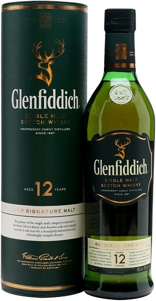 Виски Гленфиддик 12 лет (Glenfiddich 12 Years) 0,75л Крепость 40% в тубе